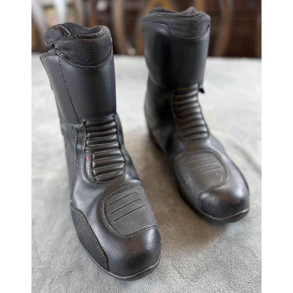 TCX X-Action Touring Motorcycle Boots Mens US 7 EU 40 Black CE EN13634 7142W